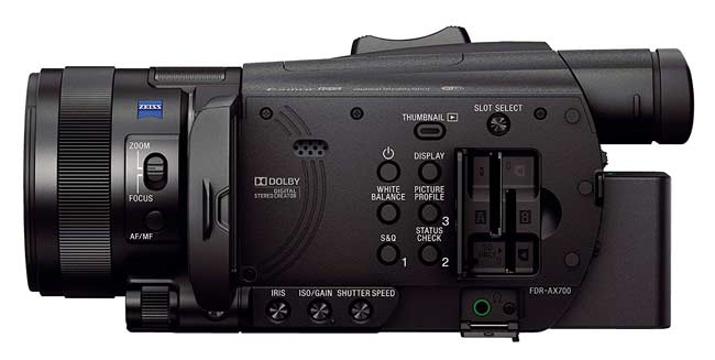 Sony AX700 Side View